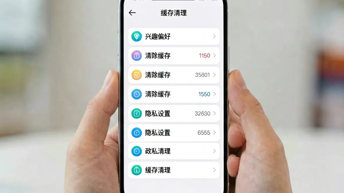 芭乐视频App设置页面中的兴趣偏好与缓存清理选项界面截图