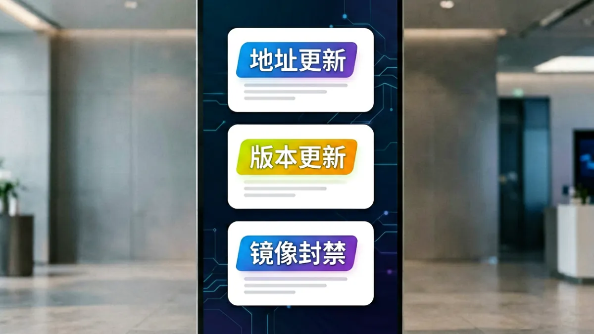 芭乐视频平台最新地址追踪页面截图，显示多个镜像域名状态与版本号信息